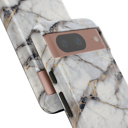 Marble Opulence in Cracked Beige - iPhone Case, Samsung Galaxy Case, Google Pixel Case