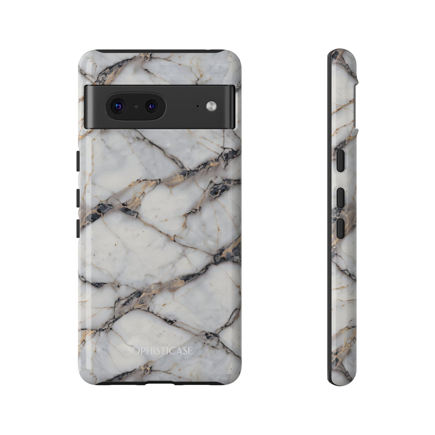 Marble Opulence in Cracked Beige - iPhone Case, Samsung Galaxy Case, Google Pixel Case