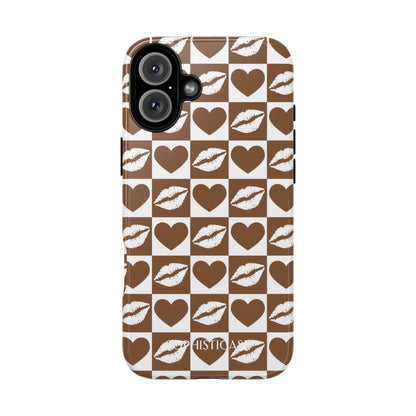 Belle Amie in Deep Brown - Galentines Release - Shockproof Phone Case for iPhone, Samsung Galaxy and Google Pixel