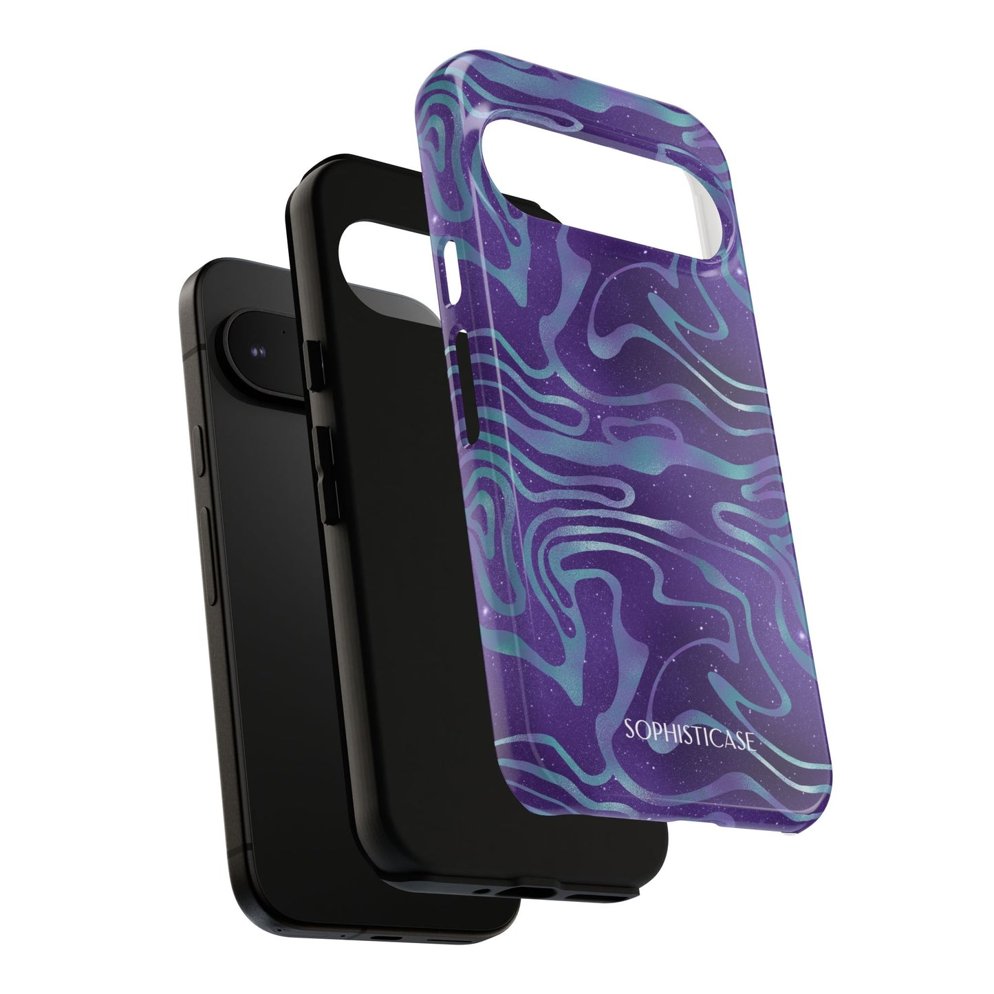 Cosmic Zebra in Blue & Purple - iPhone Case, Samsung Galaxy Case, Google Pixel Case