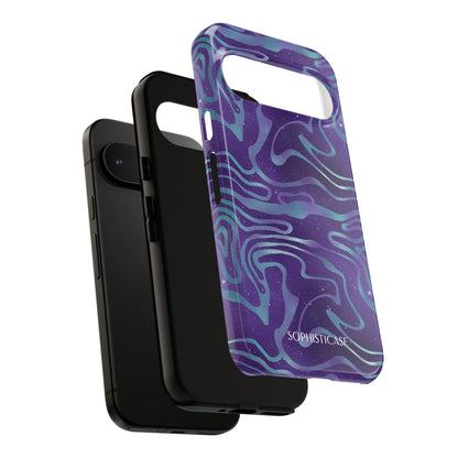 Cosmic Zebra in Blue & Purple - iPhone Case, Samsung Galaxy Case, Google Pixel Case