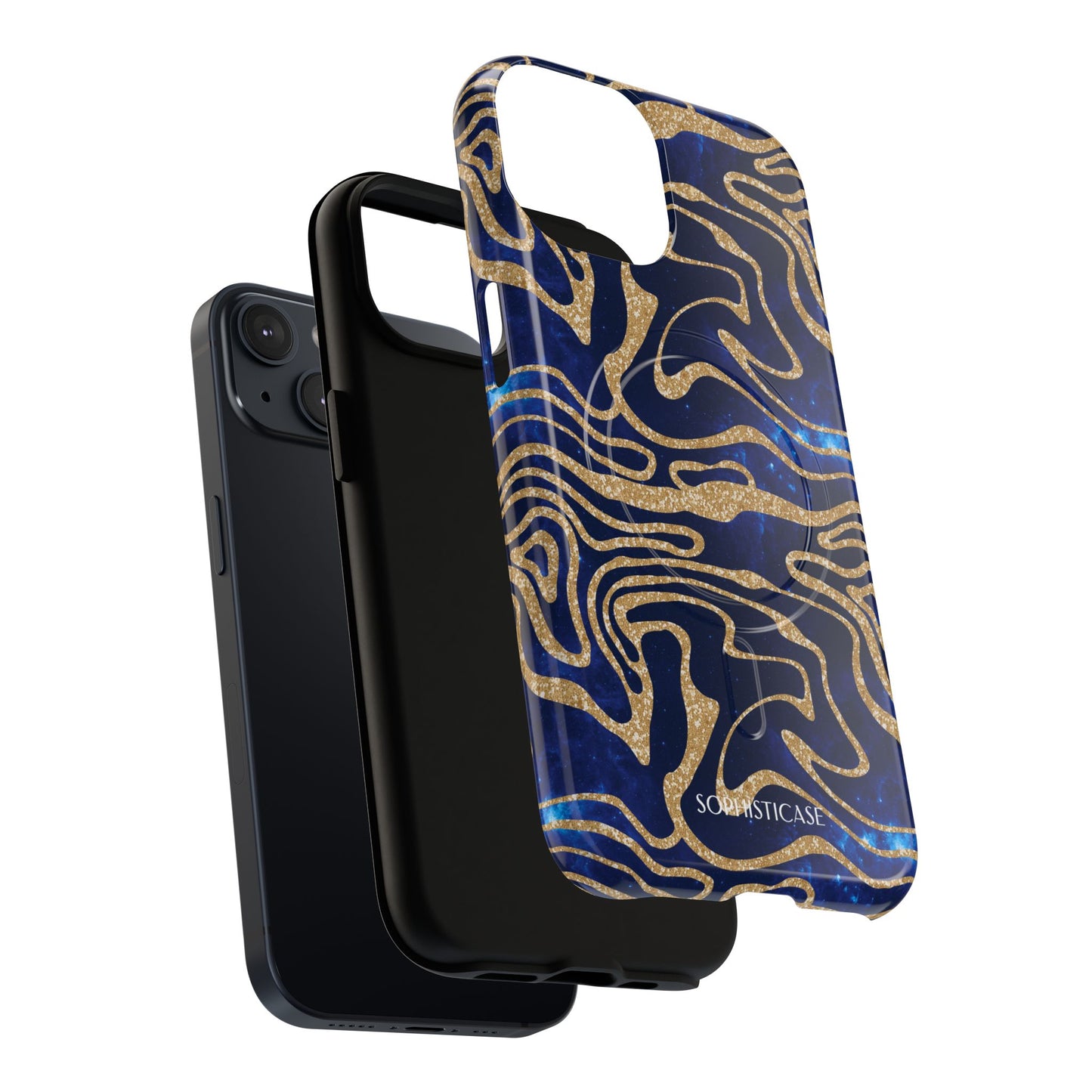Cosmic Gold in Blue - iPhone Magsafe Case