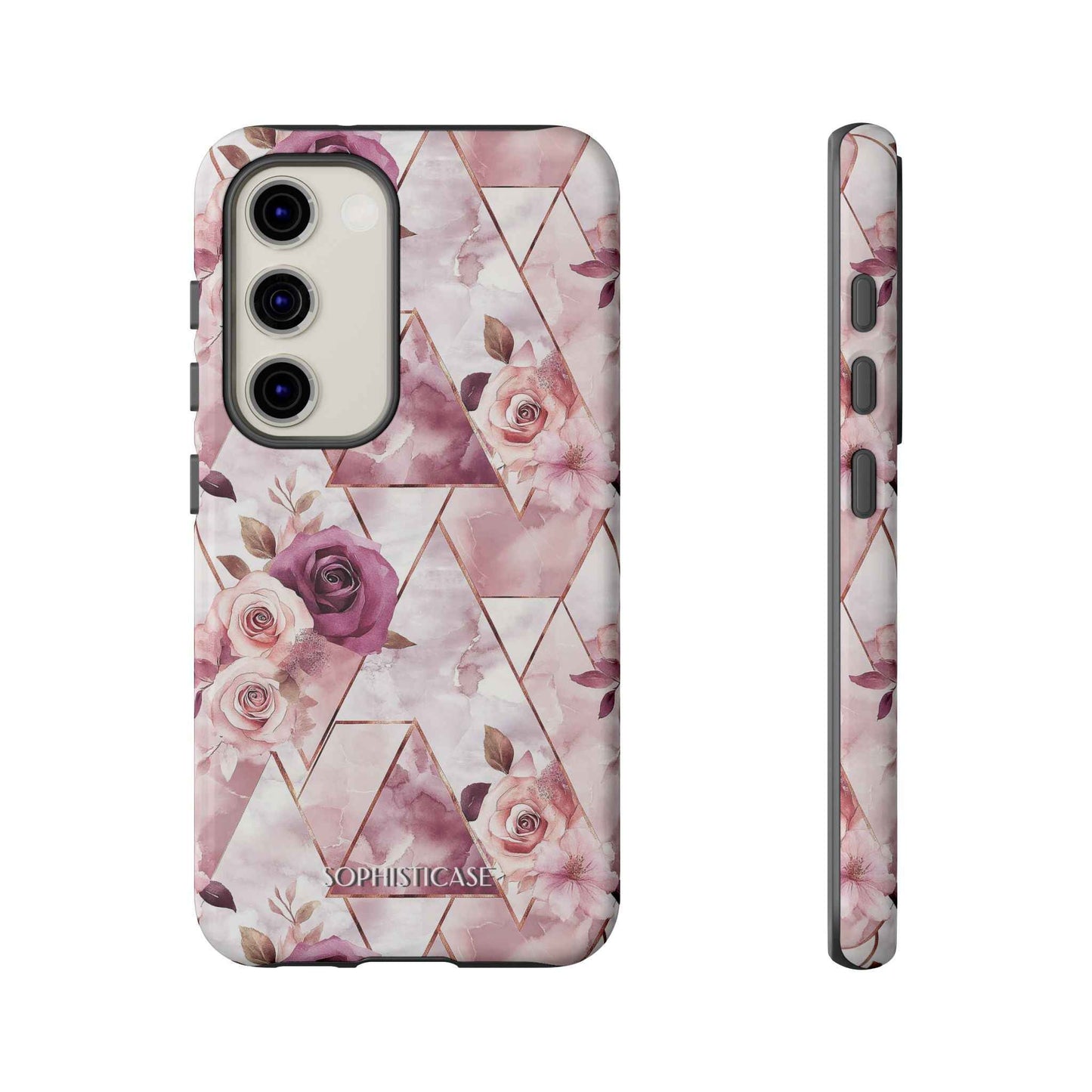 Royal Floral in Plum Chevron - Tough Phone Case