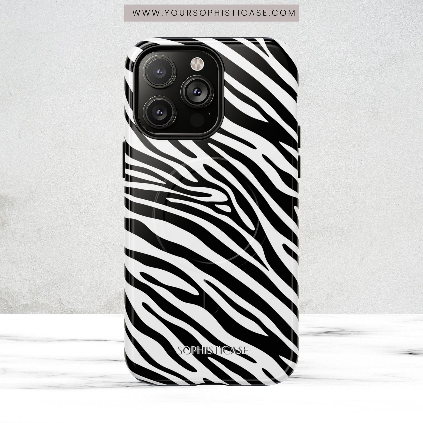 Dark Thoughts in Urban Zebra - iPhone Magsafe Case