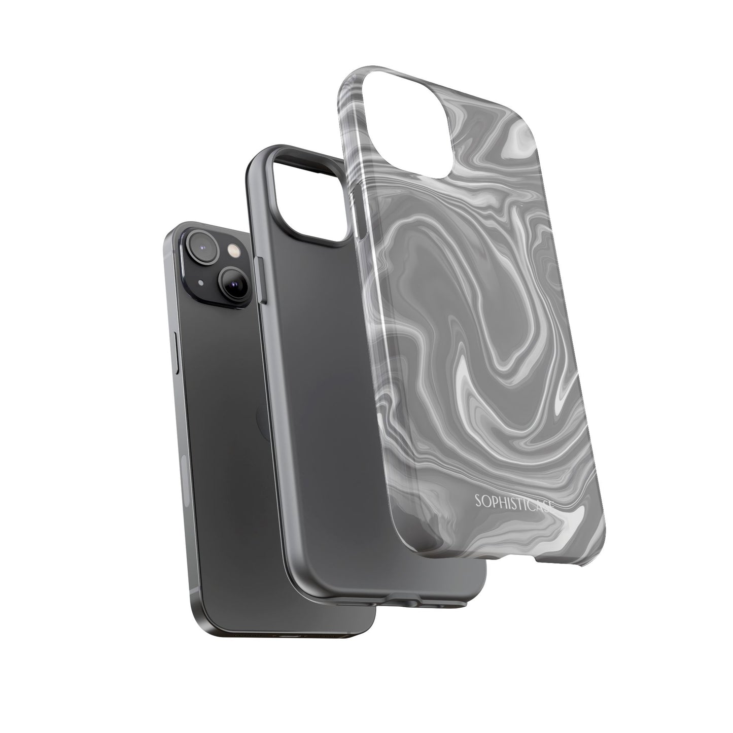 Liquid Dreams in Charcoal - Tough Phone Case