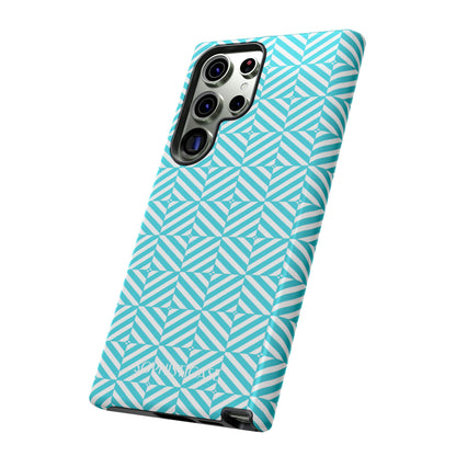 Illusions in Aqua - Protective Phone Case for Samsung Galaxy