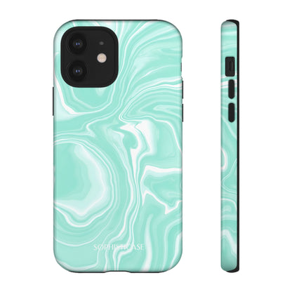 Liquid Dreams in Green - iPhone Case