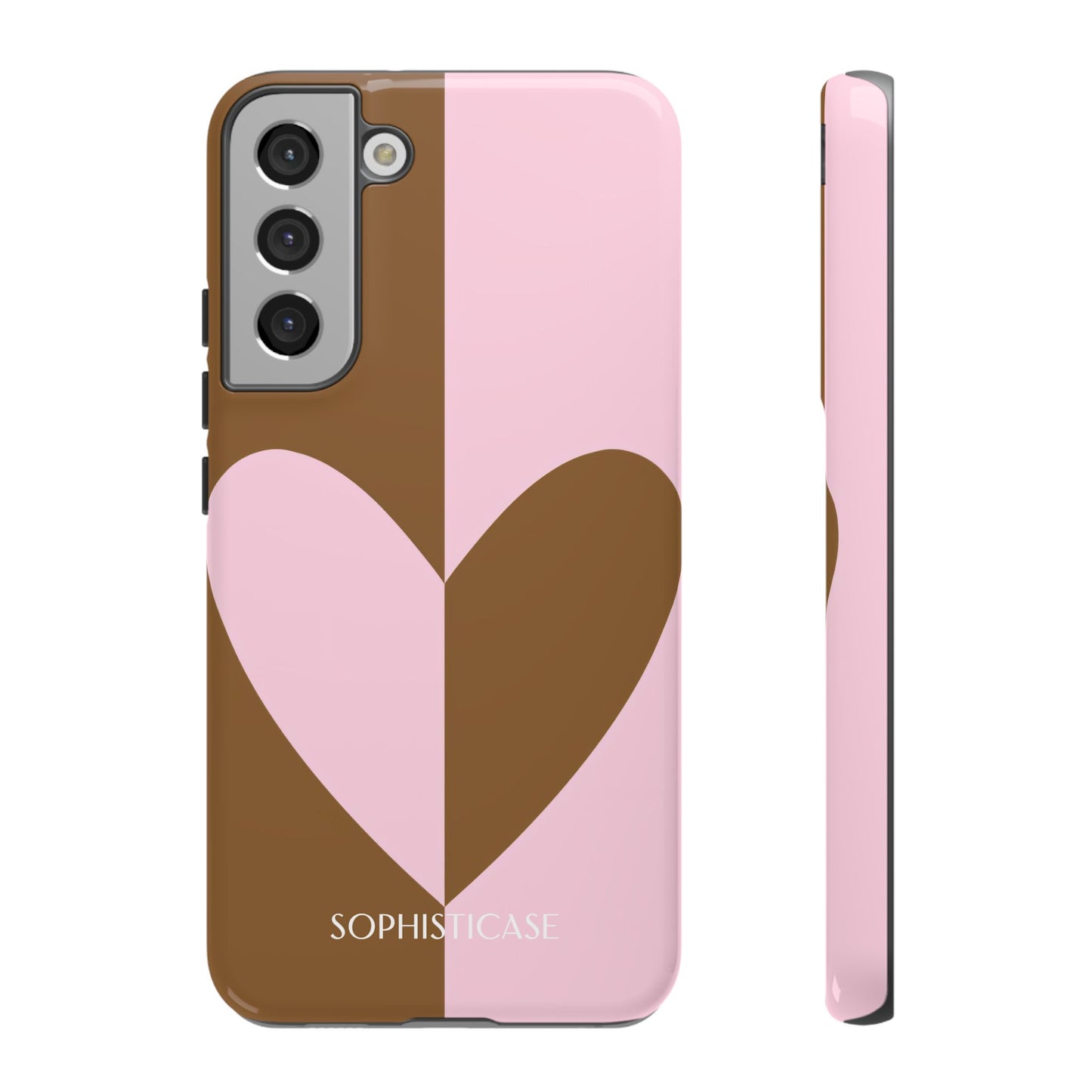 Be Mine in Pink and Brown - iPhone Case, Samsung Galaxy Case, Google Pixel Case