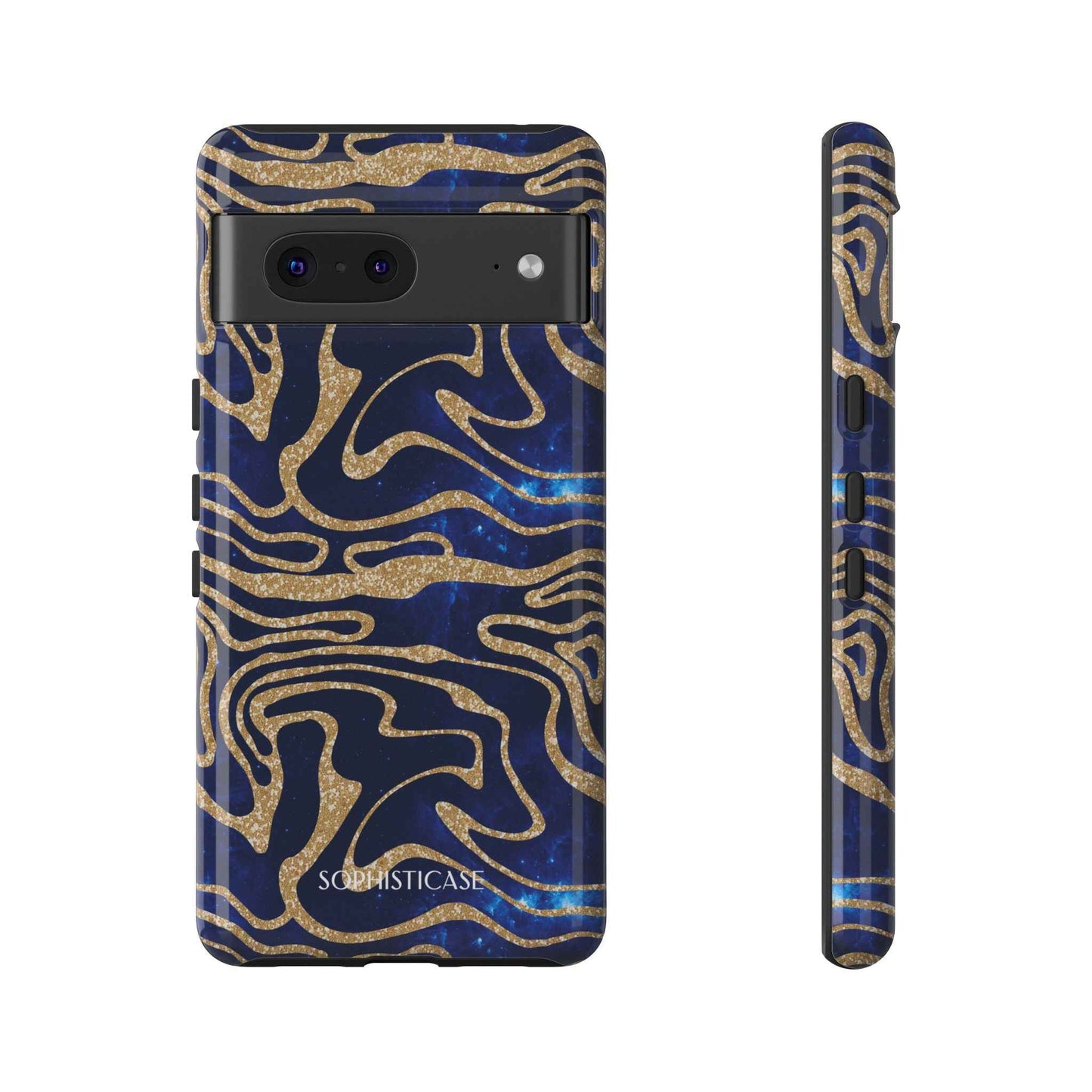 Cosmic Zebra in Blue - iPhone Case, Samsung Galaxy Case, Google Pixel Case