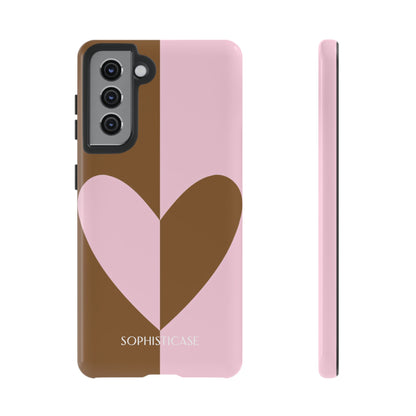 Be Mine in Pink and Brown - iPhone Case, Samsung Galaxy Case, Google Pixel Case