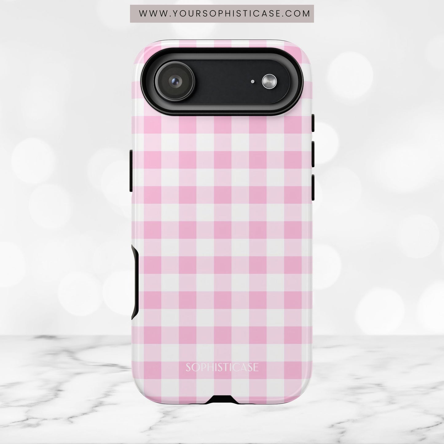 Gingham in Pink - Tough Phone Case