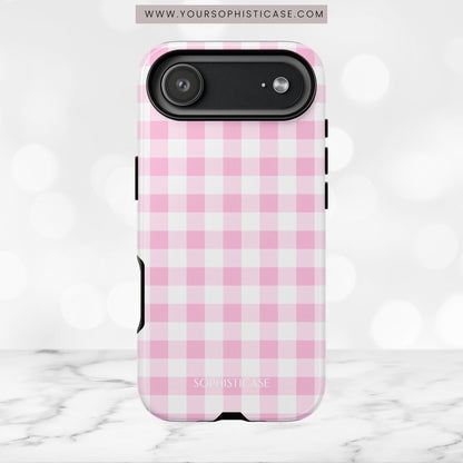 Gingham in Pink - Tough Phone Case