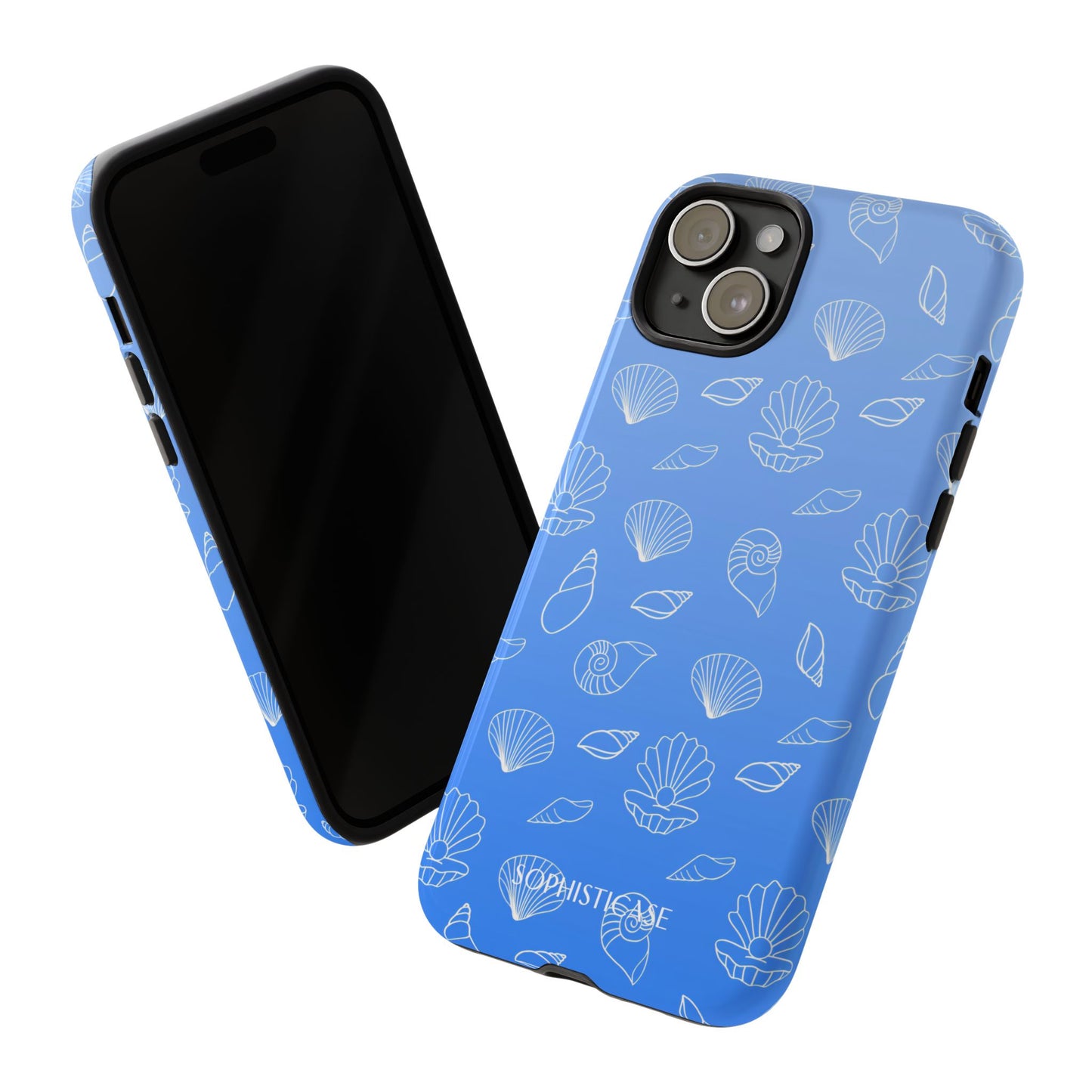 Seashell Society in Ocean Blue - iPhone Case, Samsung Galaxy Case, Google Pixel Case