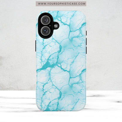 Marble Opulence in Aqua - Magsafe Case