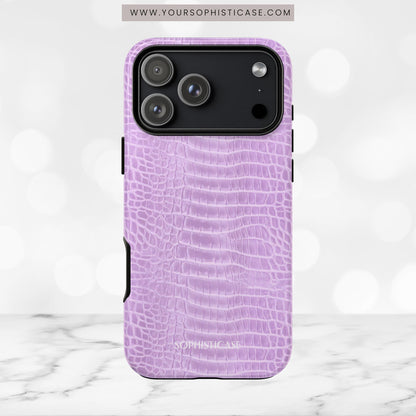 Luxe Leather in Purple - iPhone Case