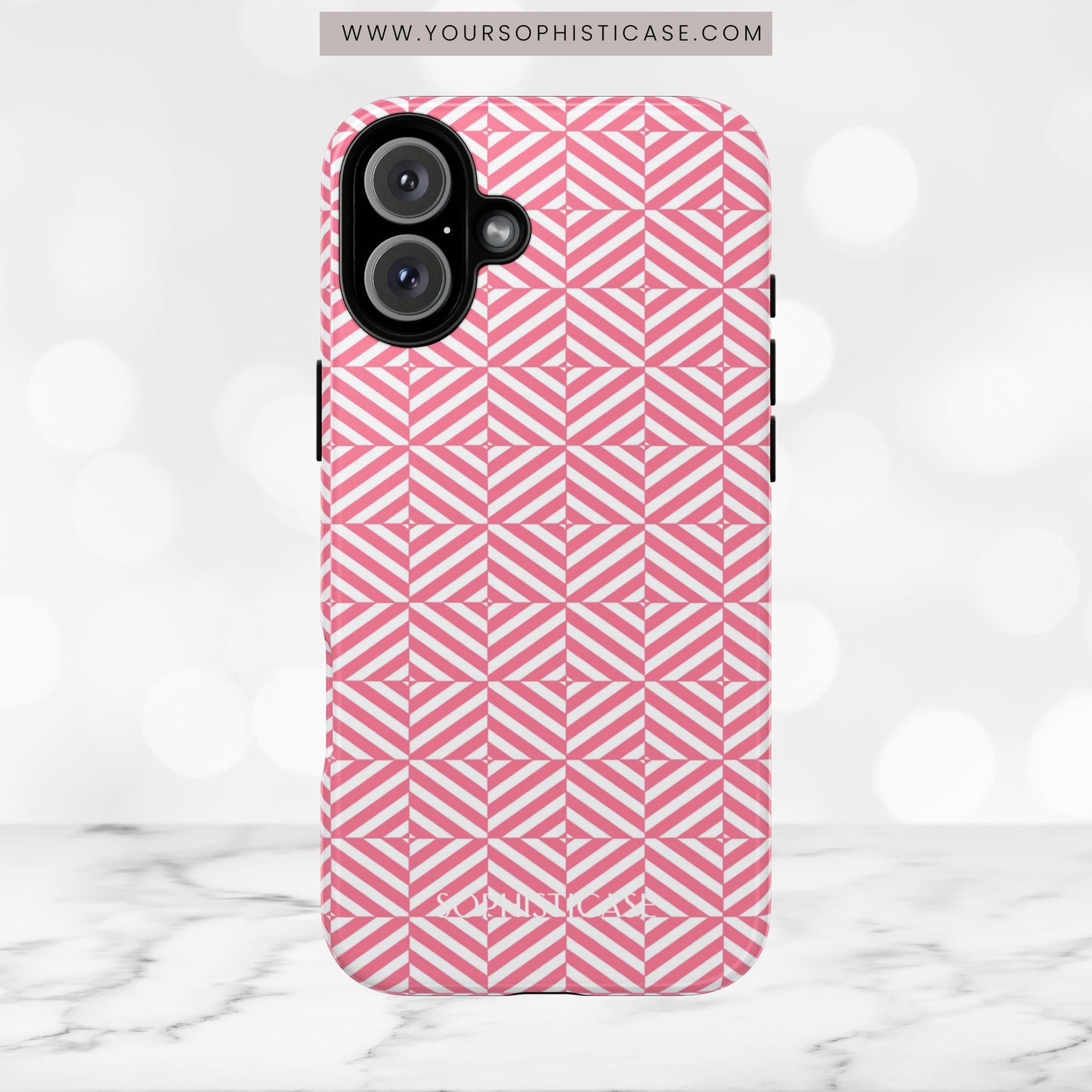 Illusions in Salmon - iPhone Case