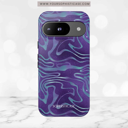 Cosmic Zebra in Blue & Purple - iPhone Case, Samsung Galaxy Case, Google Pixel Case