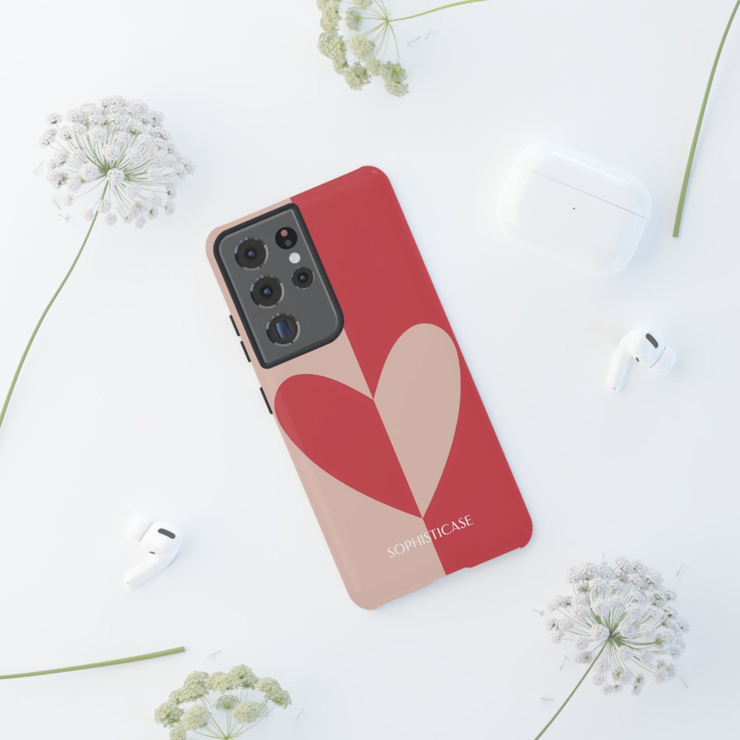 Be Mine in Red and Brown - iPhone Case, Samsung Galaxy Case, Google Pixel Case