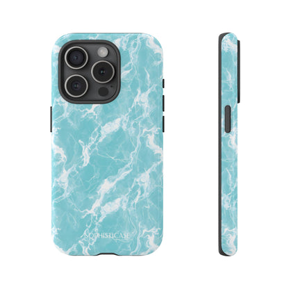 Marble Crush in Aqua - Tough Phone Case