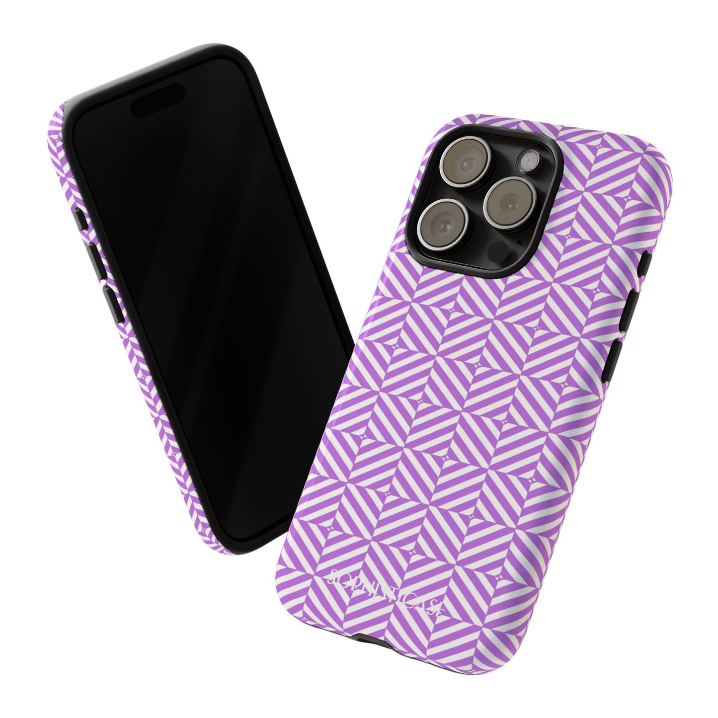 Illusions in Purple - Protective Phone Case for iPhone