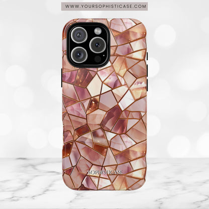 Rose' Runway in Champagne Mosaic - Tough Phone Case