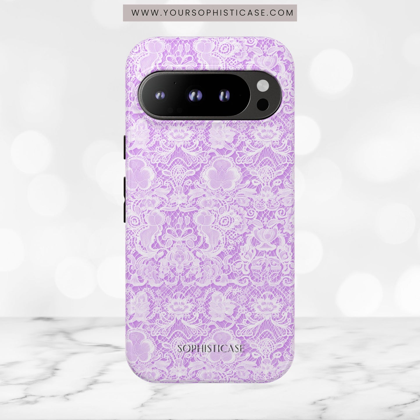 Luxe Lace in Purple - iPhone Case, Samsung Galaxy Case, Google Pixel Case