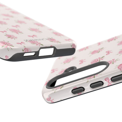 The Sweetest Thing in Coquette Roses and Bows - iPhone Case, Samsung Galaxy Case, Google Pixel Case