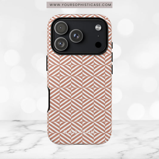 Illusions in Light Brown - iPhone Case