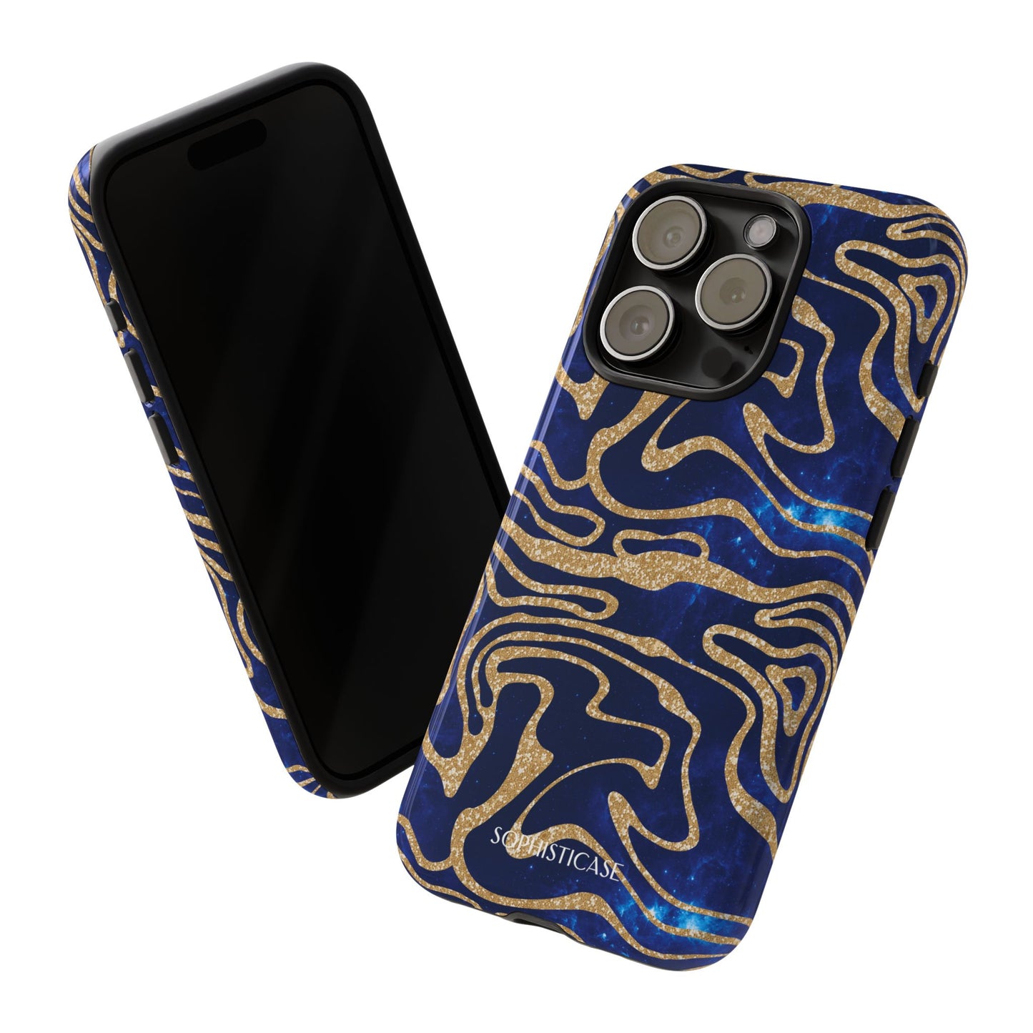 Cosmic Gold in Blue - iPhone Case, Samsung Galaxy Case, Google Pixel Case