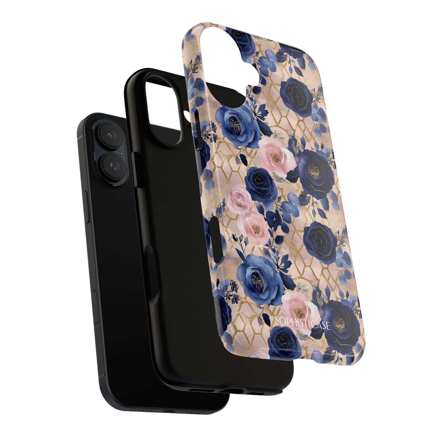 Royal Floral in Navy Blush - Tough Phone Case
