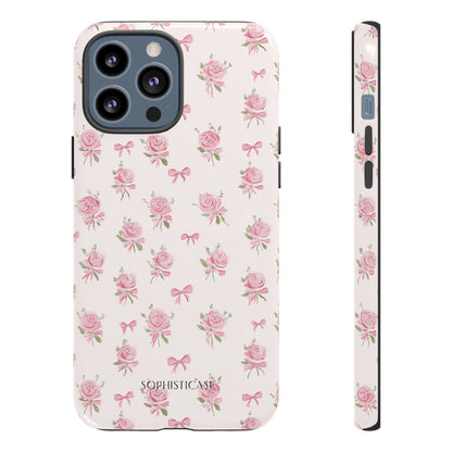 The Sweetest Thing in Coquette Roses and Bows - iPhone Case, Samsung Galaxy Case, Google Pixel Case
