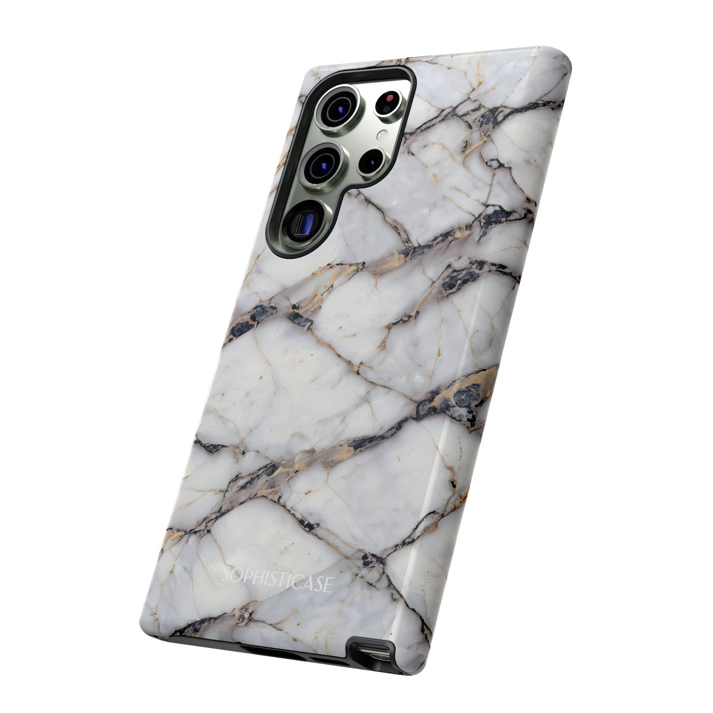 Marble Opulence in Cracked Beige - iPhone Case, Samsung Galaxy Case, Google Pixel Case