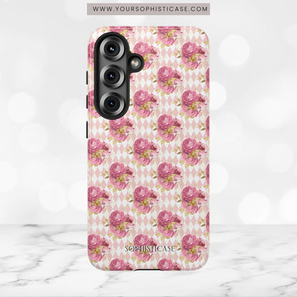 Rose Diamond Romance in Sienna - Tough Phone Case