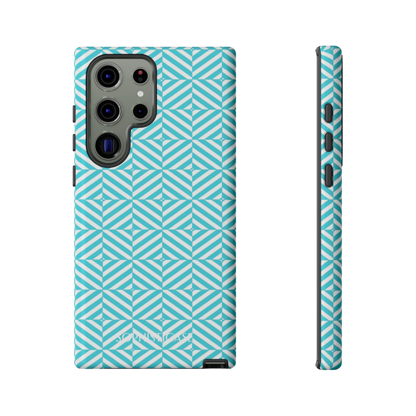 Illusions in Aqua - Protective Phone Case for Samsung Galaxy