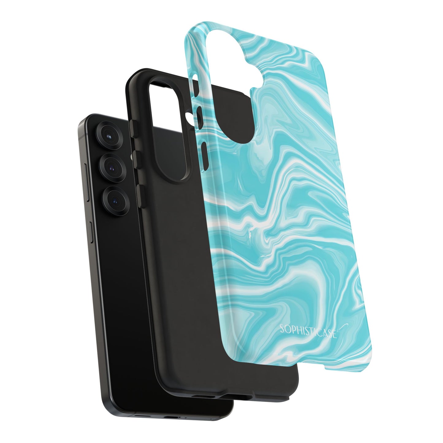 Liquid Dreams in Aqua - Tough Phone Case