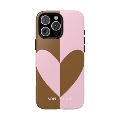 Be Mine in Pink and Brown - Tough Phone Case for iPhone