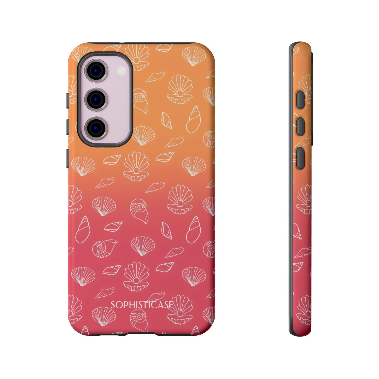 Seashell Society in Sunset Orange - iPhone Case, Samsung Galaxy Case, Google Pixel Case
