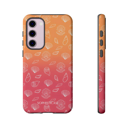 Seashell Society in Sunset Orange - iPhone Case, Samsung Galaxy Case, Google Pixel Case