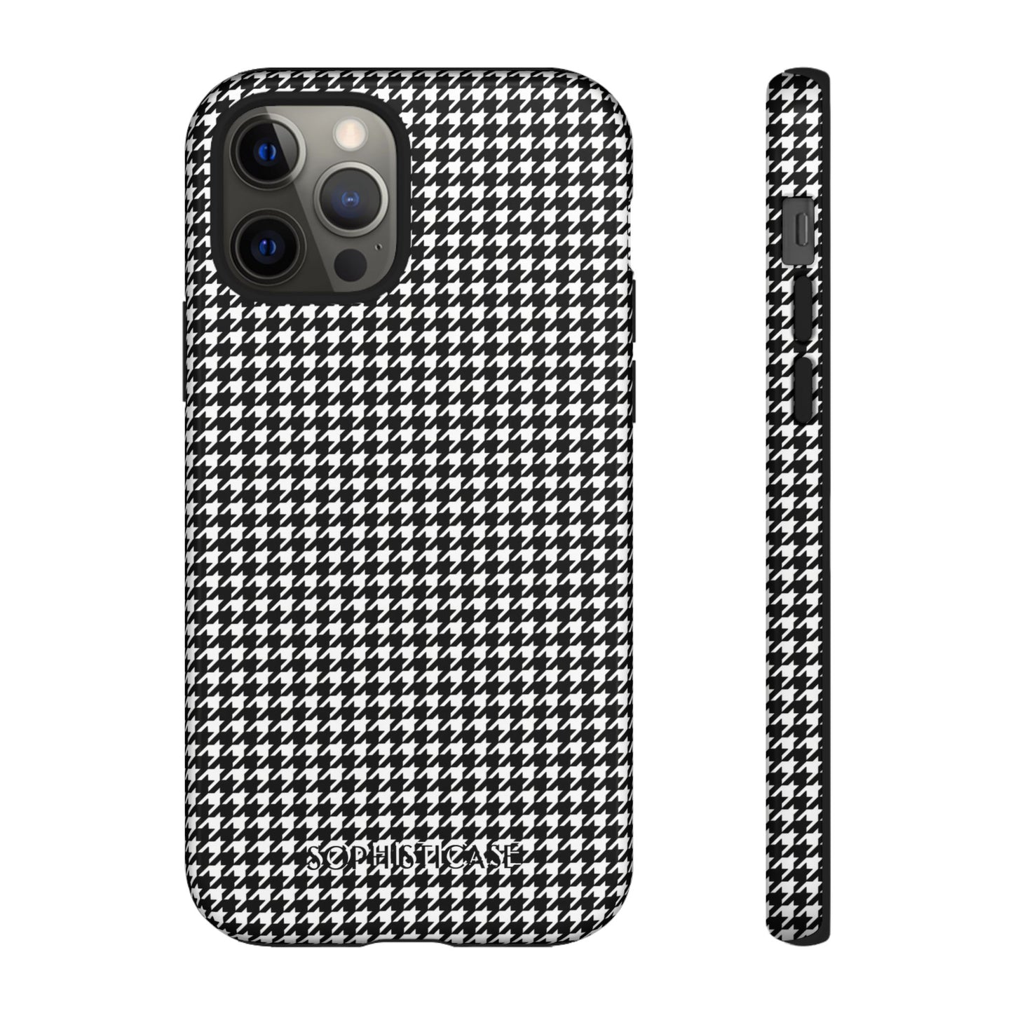 Houndstooth in Black - Drop Proof Phone Case for iPhone