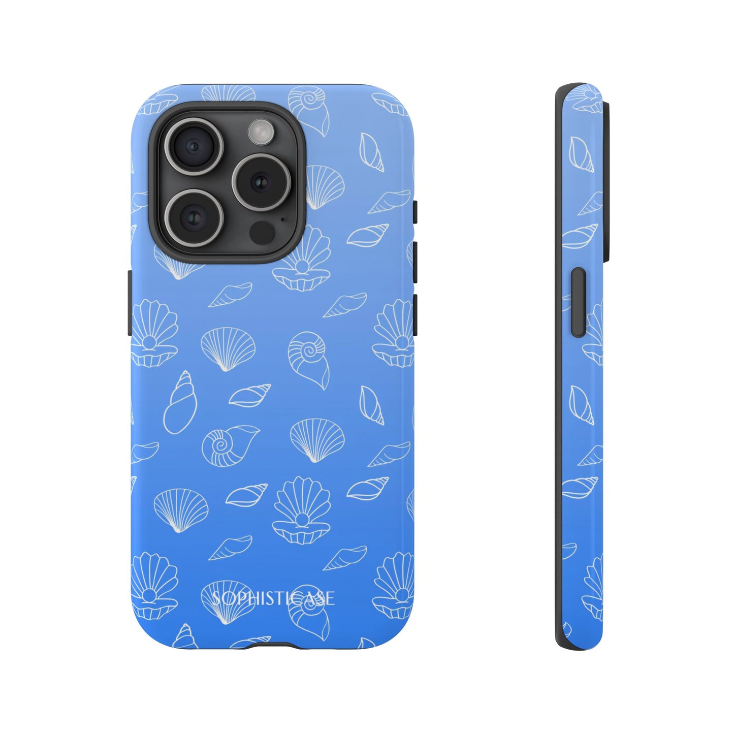 Seashell Society in Ocean Blue - iPhone Case, Samsung Galaxy Case, Google Pixel Case