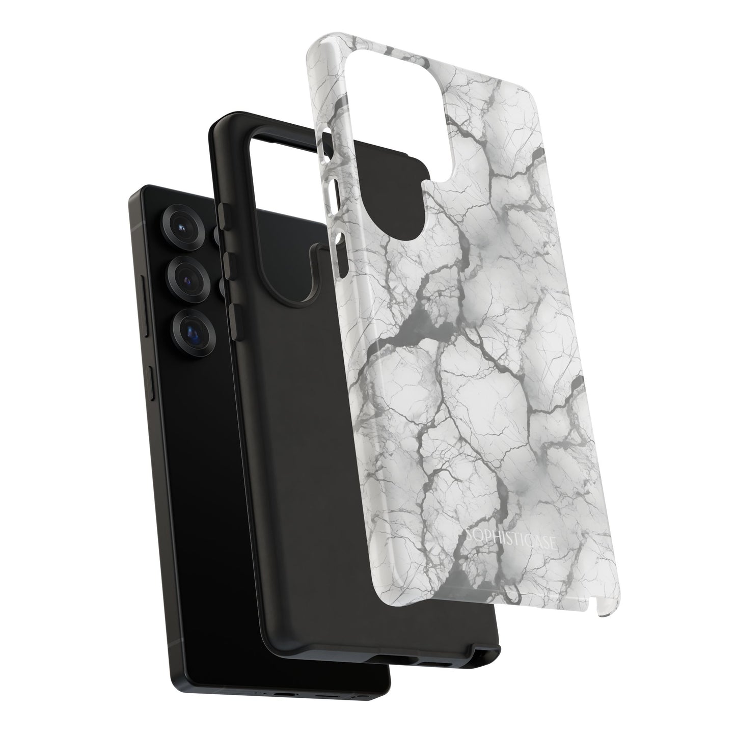 Marble Opulence in Charcoal Grey - Tough Phone Case