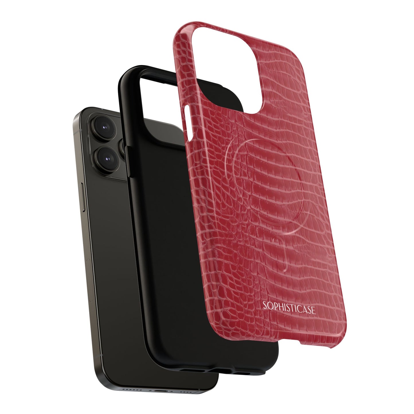Luxe Leather in Cherry Red - Magsafe Case
