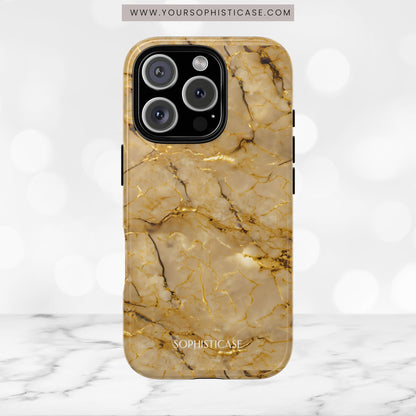 Marble Opulence in Gold - iPhone Case, Samsung Galaxy Case, Google Pixel Case