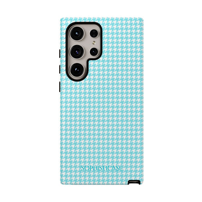 Tough Case - Houndstooth in Aqua