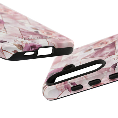 Royal Floral in Plum Chevron - Tough Phone Case