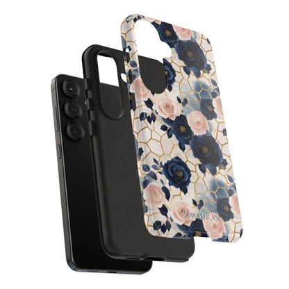 Royal Floral in Navy Hive - Tough Phone Case