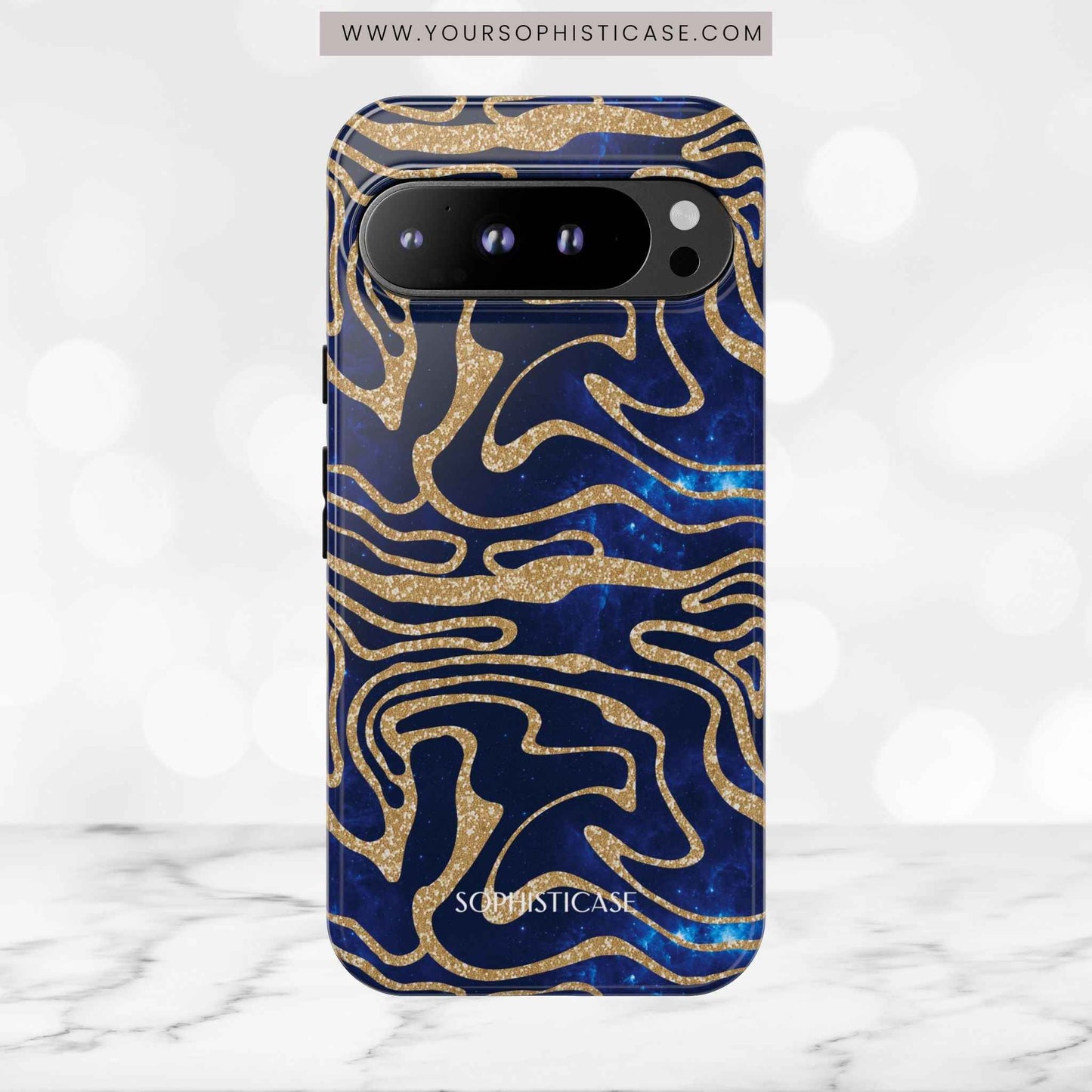 Cosmic Zebra in Blue - iPhone Case, Samsung Galaxy Case, Google Pixel Case