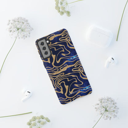 Cosmic Gold in Blue - iPhone Case, Samsung Galaxy Case, Google Pixel Case