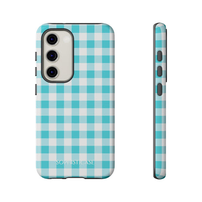 Tough Case - Gingham in Aqua