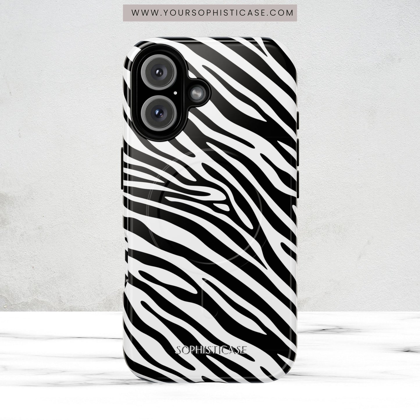Dark Thoughts in Urban Zebra - iPhone Magsafe Case
